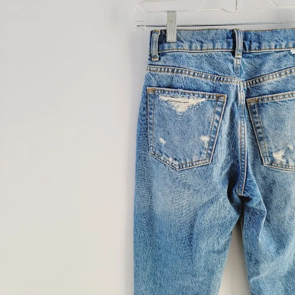 Boyish Revolve Womens 22 Billy Far Country Distressed Button Fly Jeans - Picture 8 of 16